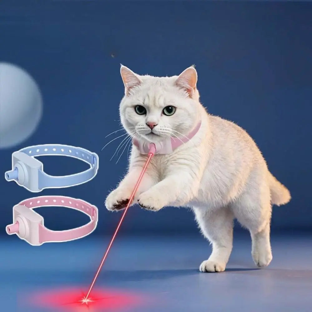LED Cat Collar with Laser Light – Interactive Glowing Necklace for Cats