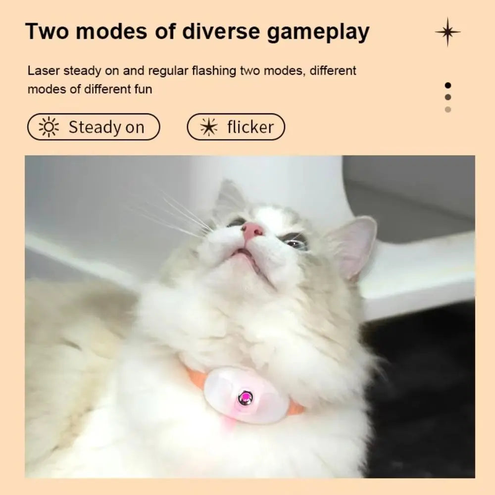 LED Cat Collar with Laser Light – Interactive Glowing Necklace for Cats