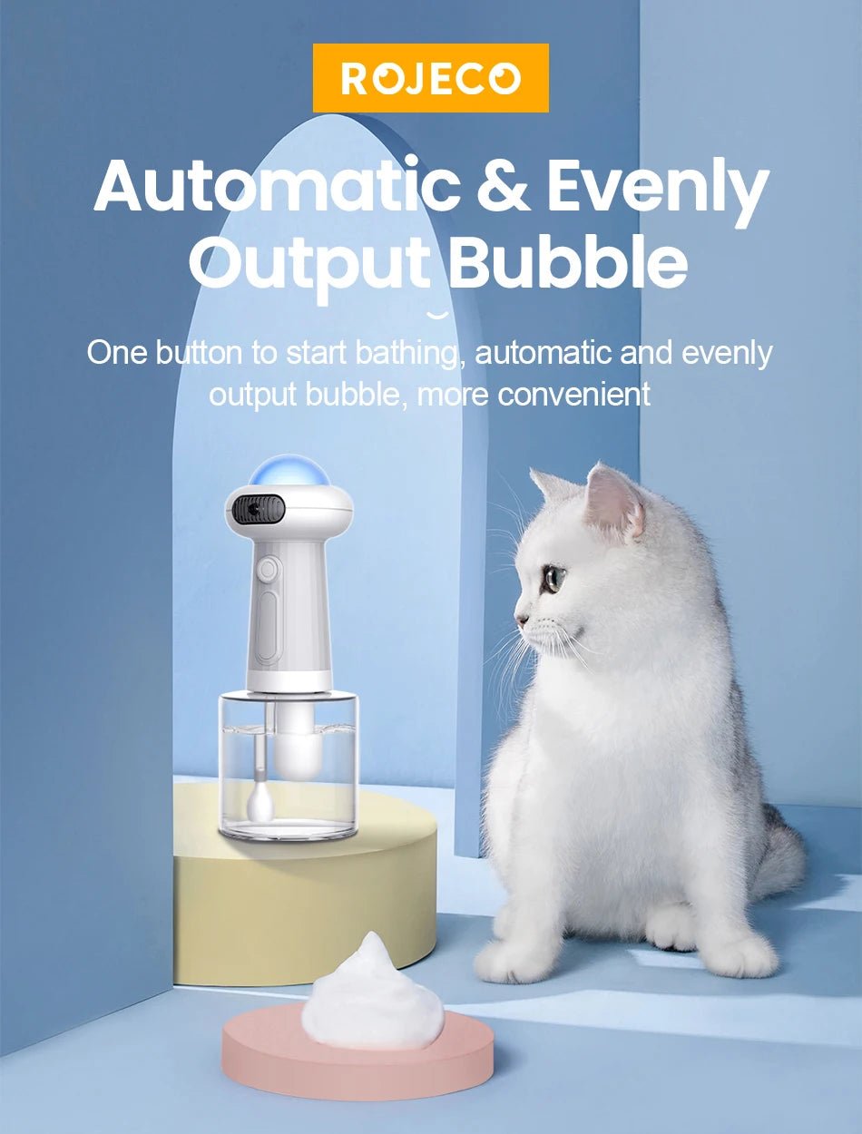 Automatic Pet Soap Dispenser - Wireless Foaming Shampoo Sprayer - Petmelove