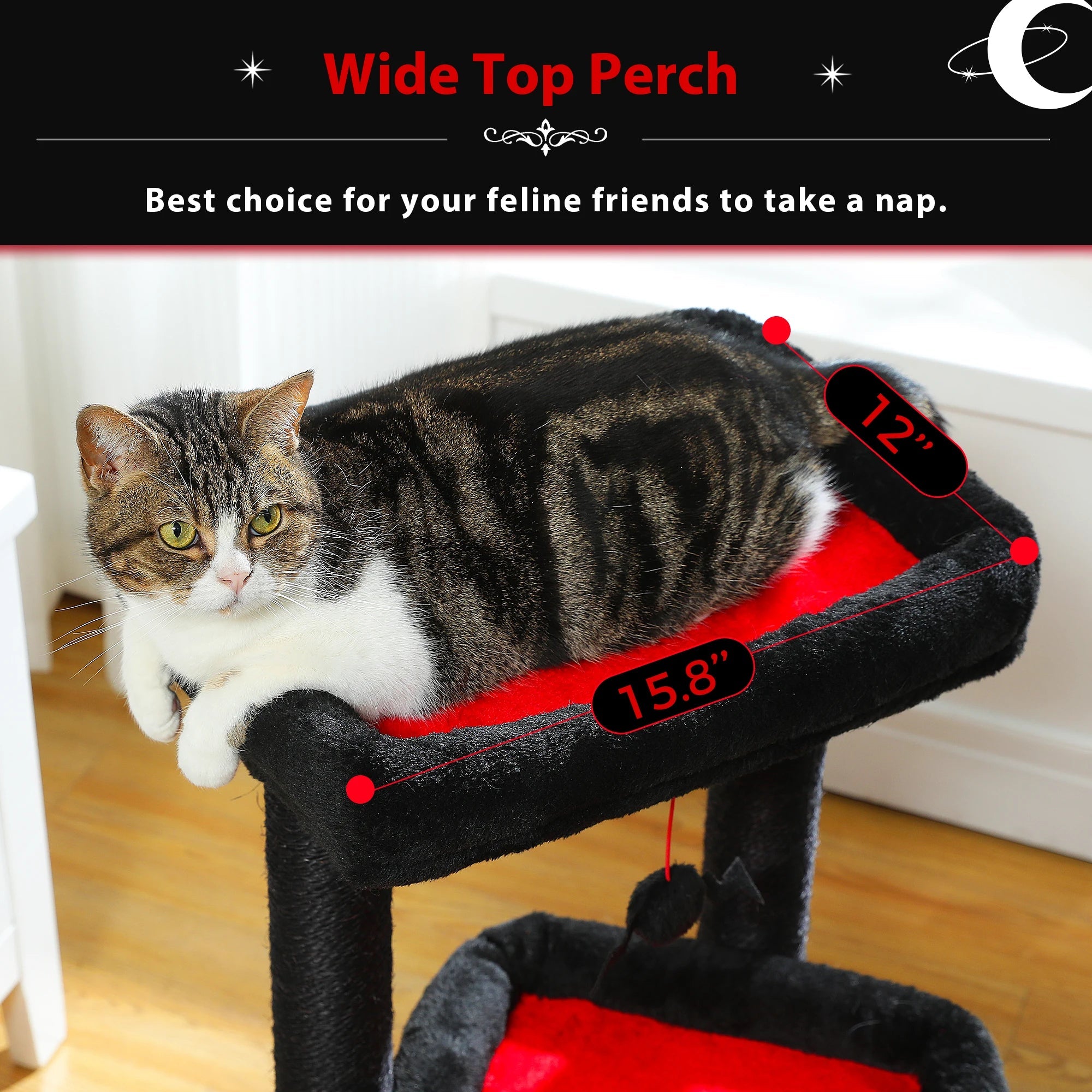 Cozy Cat Tree Tower with Condo & Sisal Scratching Posts - Petmelove