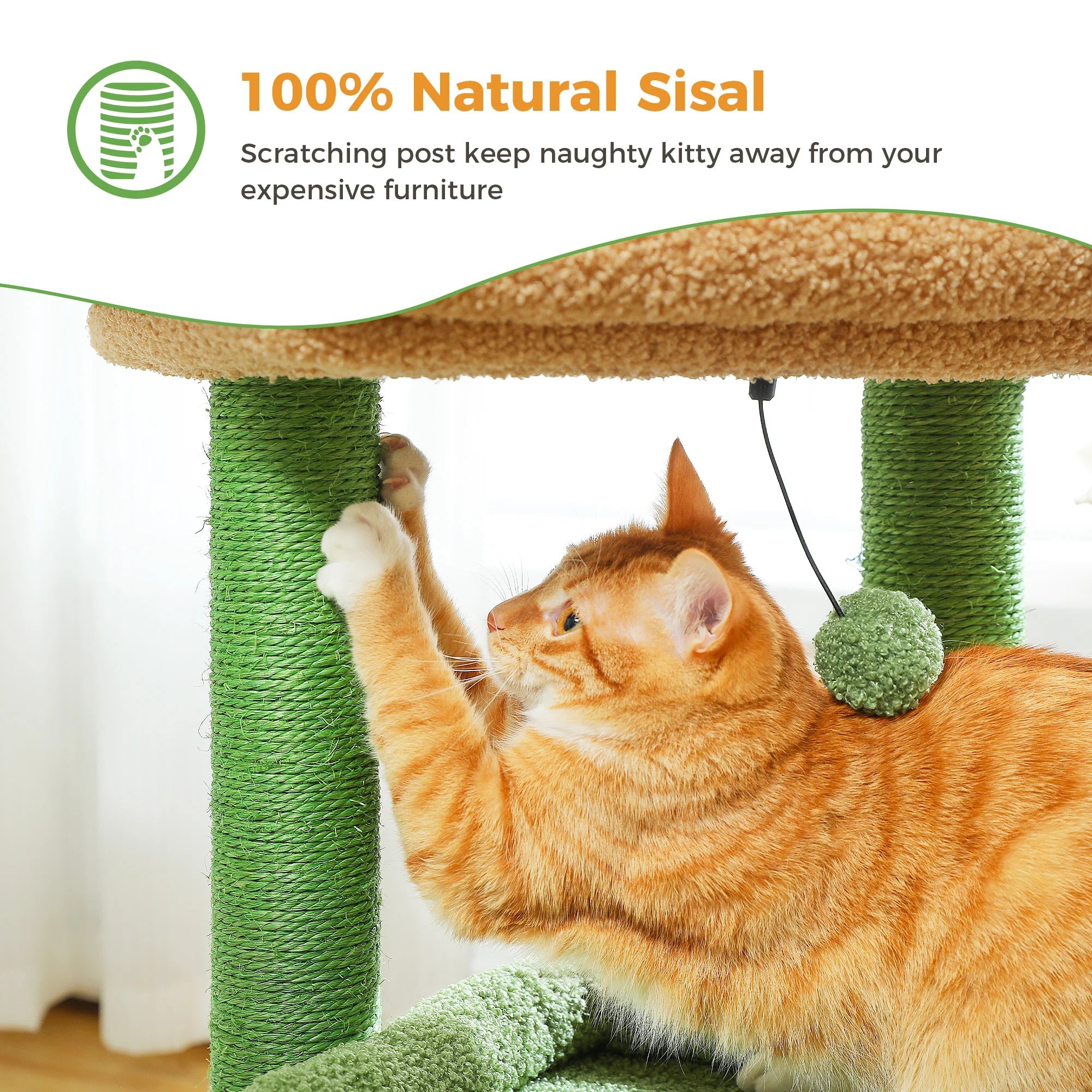 Cozy Cat Tree Tower with Condo & Sisal Scratching Posts - Petmelove