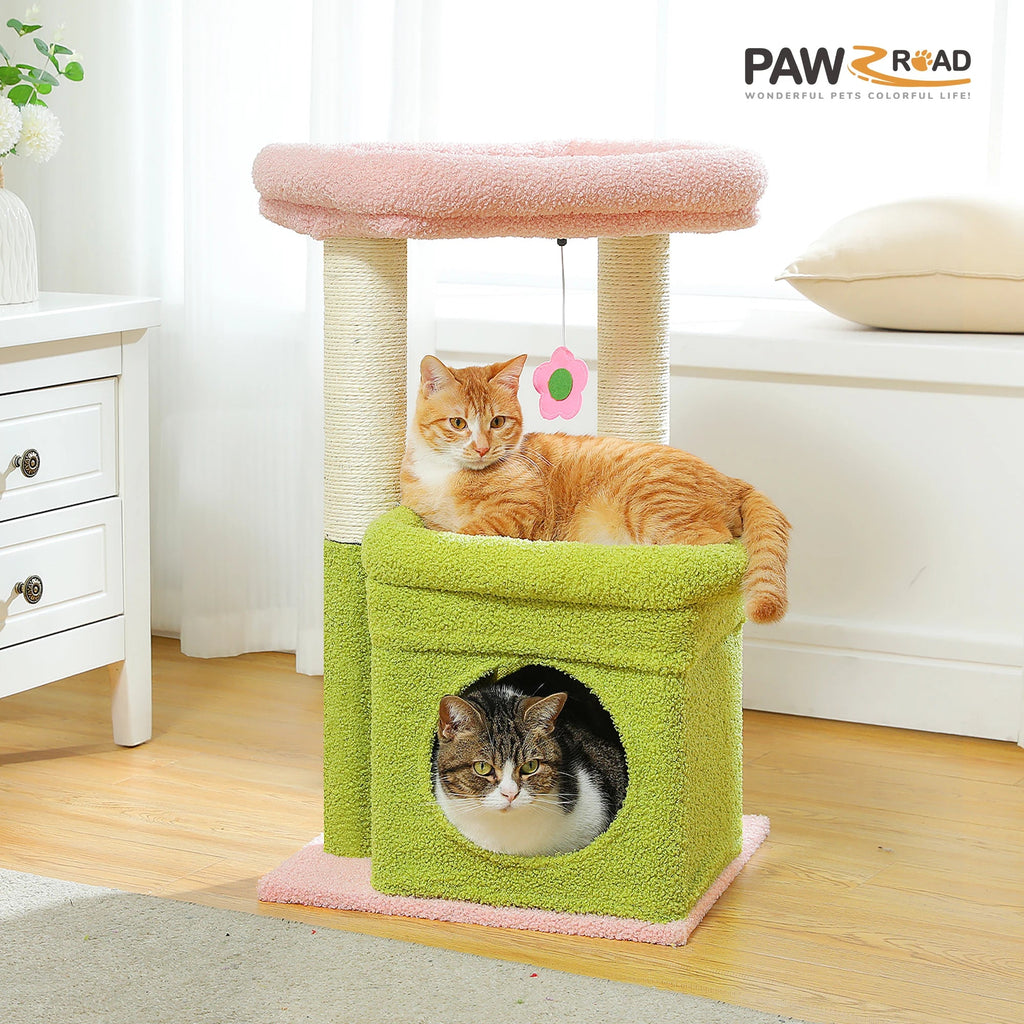 Cozy Cat Tree Tower with Condo & Sisal Scratching Posts - Petmelove