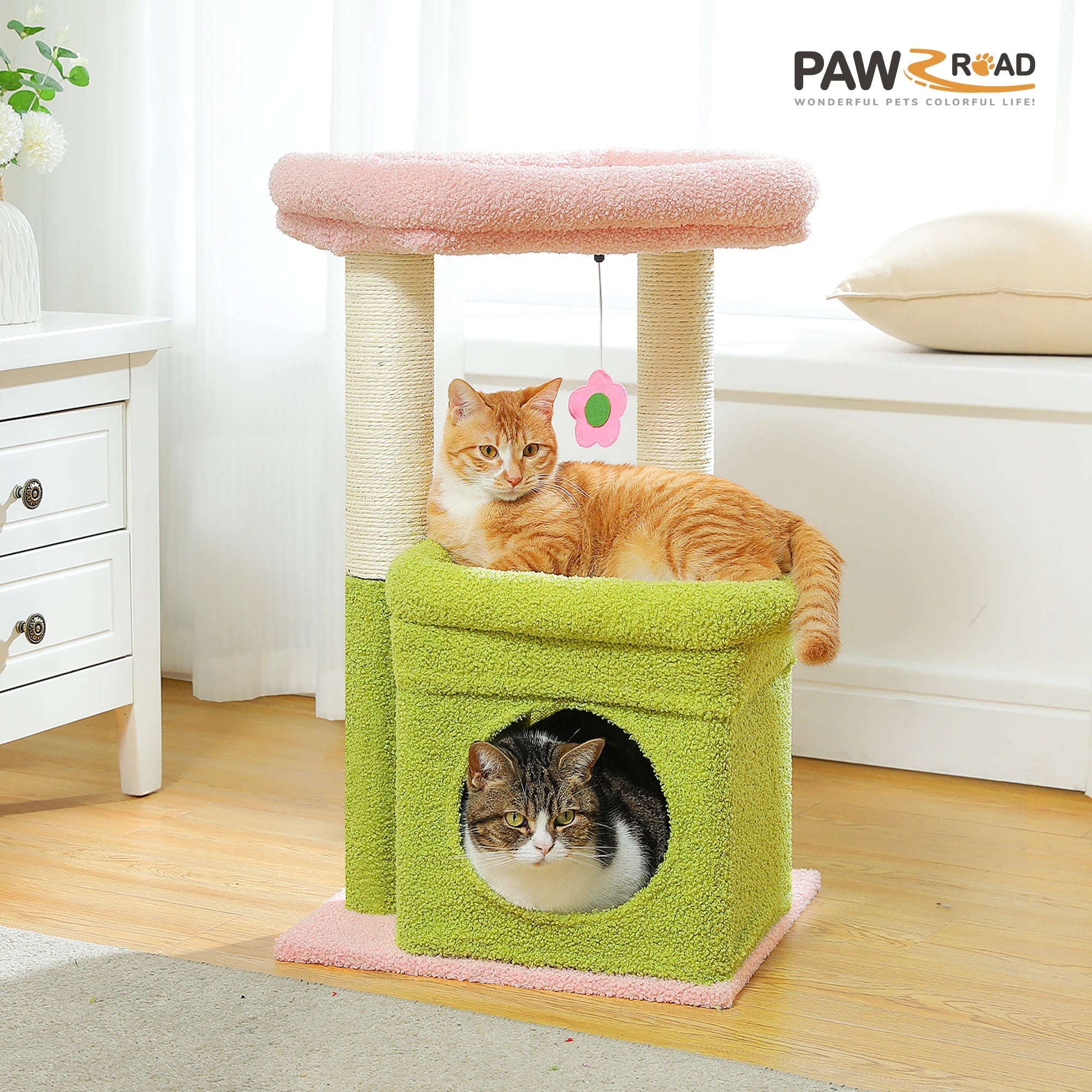 Cozy Cat Tree Tower with Condo & Sisal Scratching Posts - Petmelove