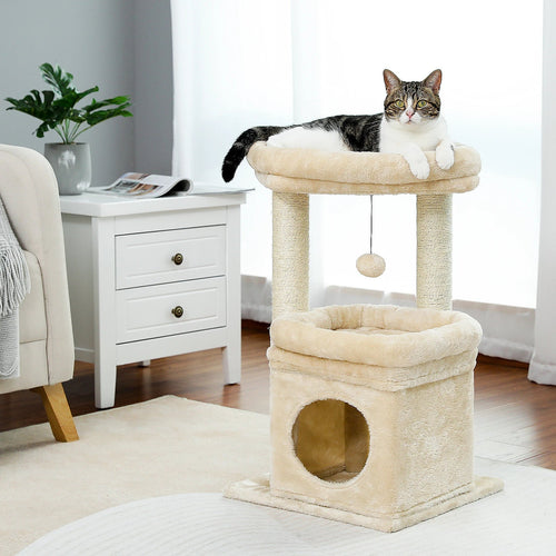 Cozy Cat Tree Tower with Condo & Sisal Scratching Posts - Petmelove