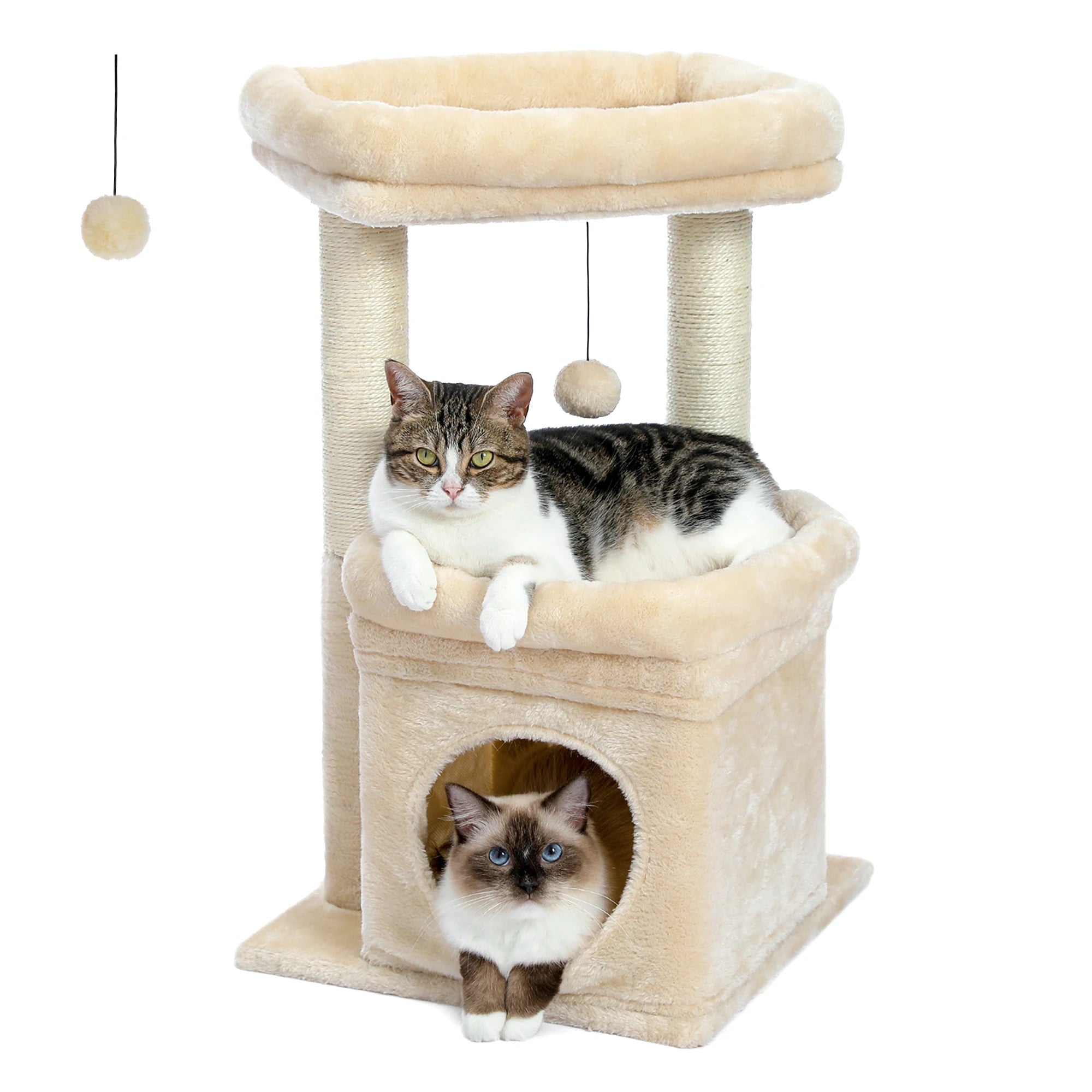 Cozy Cat Tree Tower with Condo & Sisal Scratching Posts - Petmelove