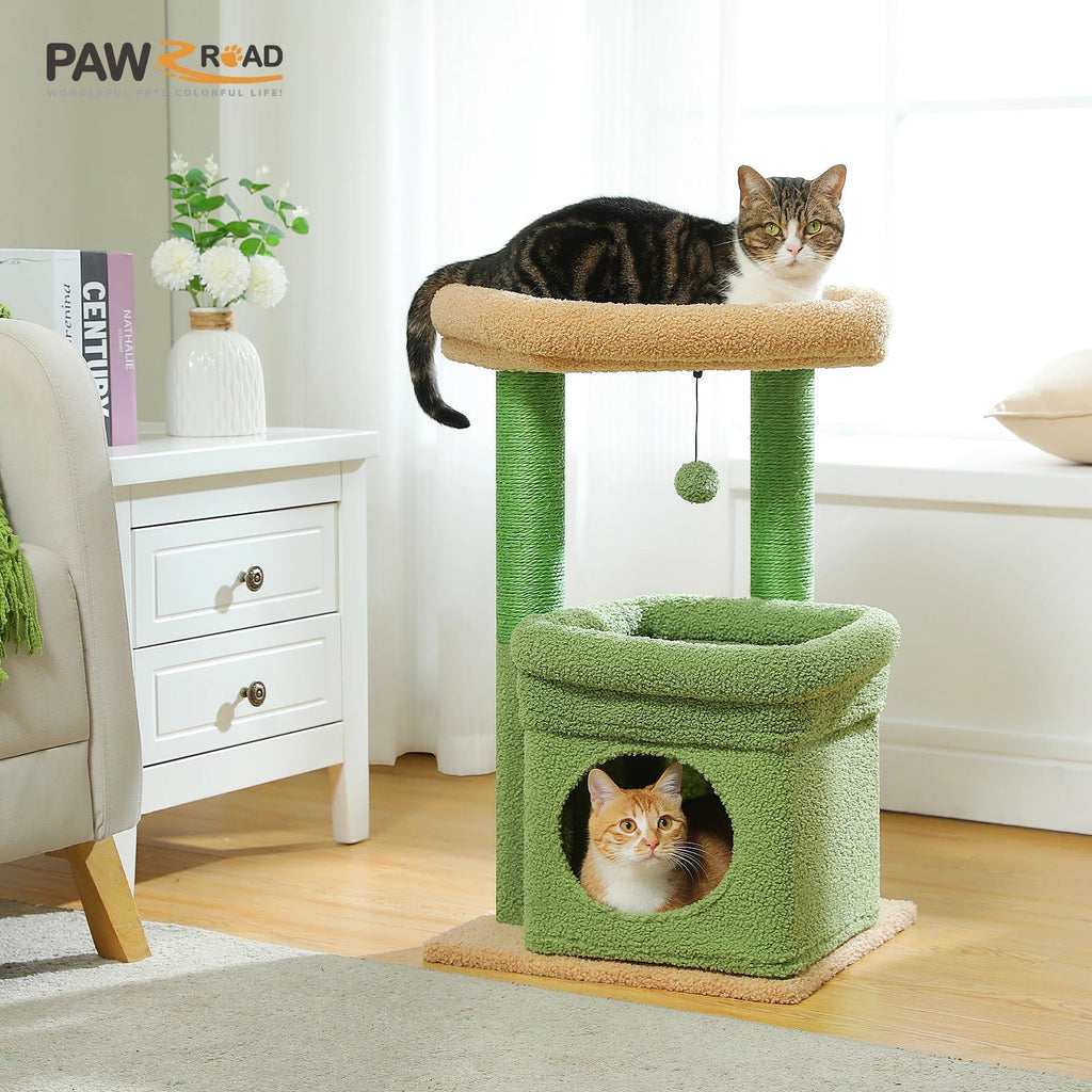Cozy Cat Tree Tower with Condo & Sisal Scratching Posts - Petmelove