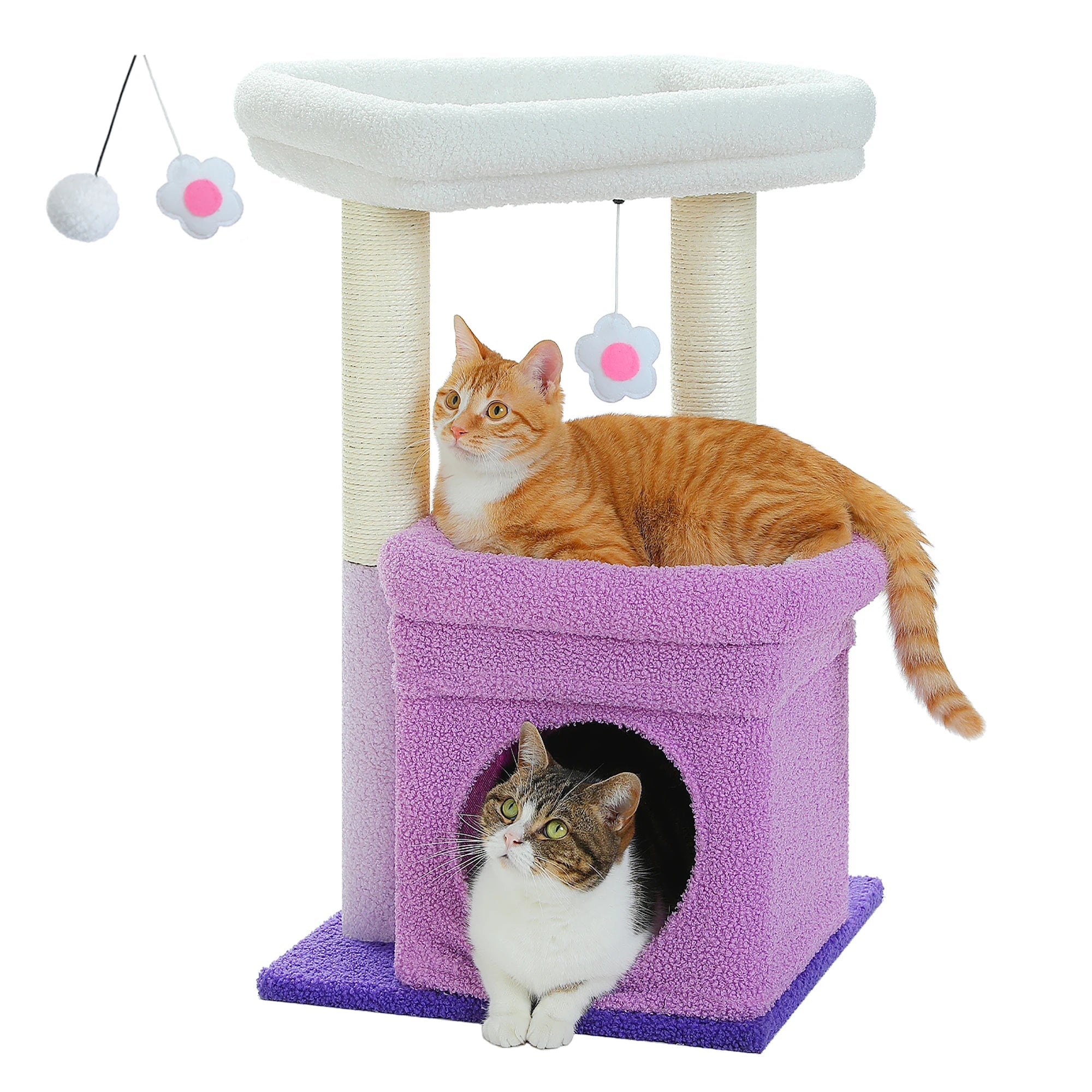 Cozy Cat Tree Tower with Condo & Sisal Scratching Posts - Petmelove