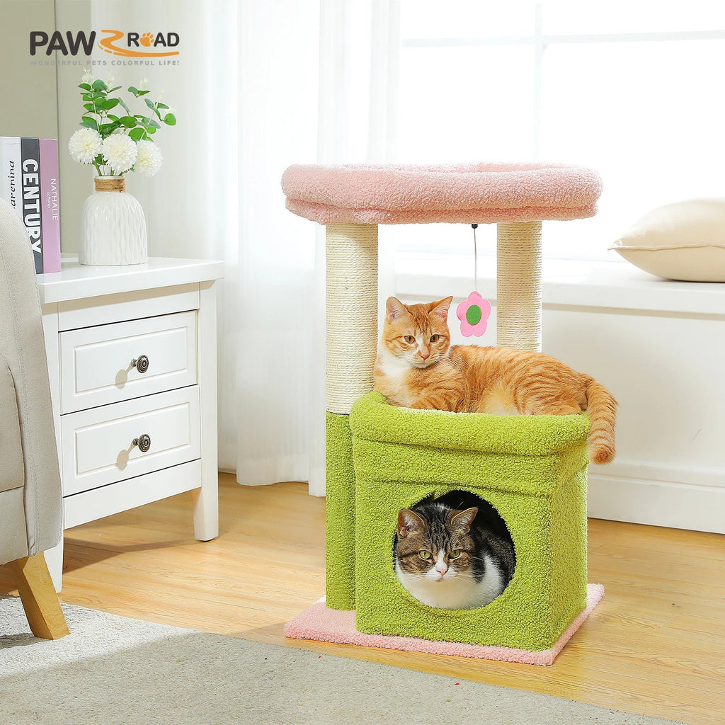 Cozy Cat Tree Tower with Condo & Sisal Scratching Posts - Petmelove
