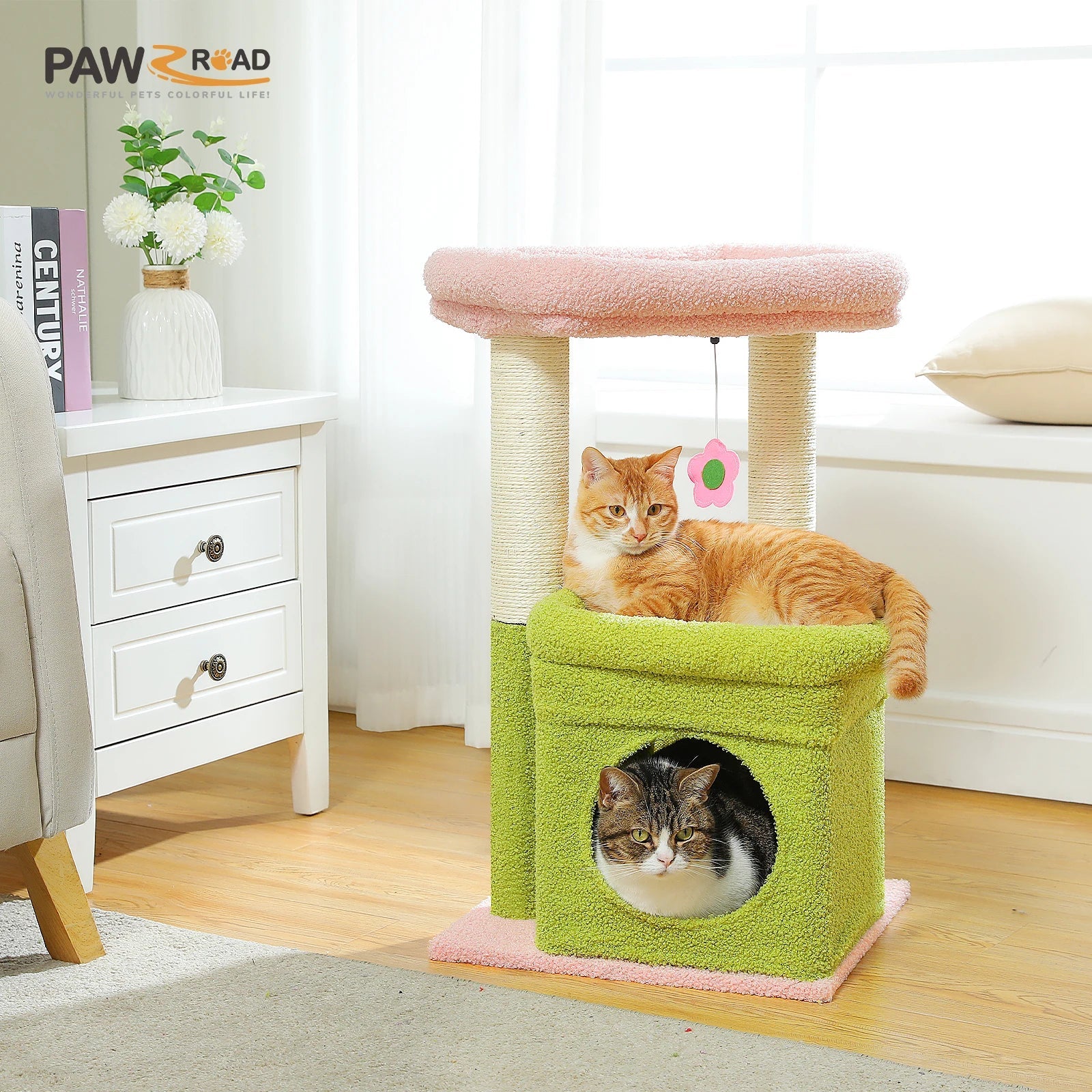 Cozy Cat Tree Tower with Condo & Sisal Scratching Posts - Petmelove