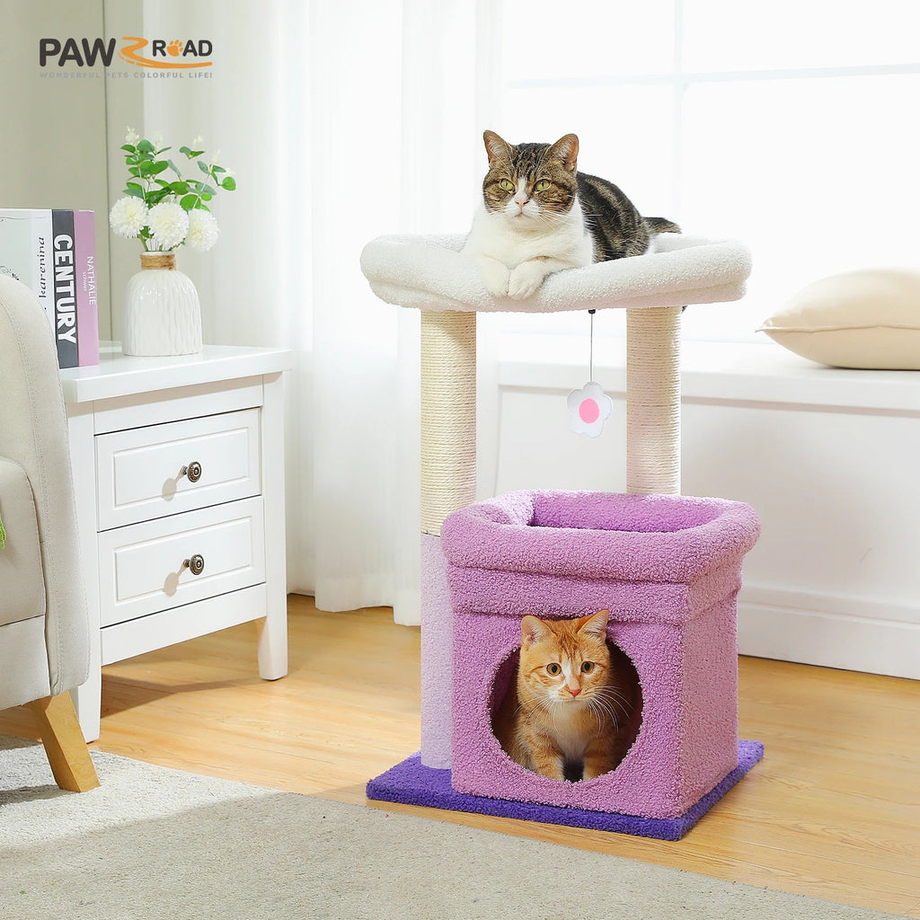 Cozy Cat Tree Tower with Condo & Sisal Scratching Posts - Petmelove