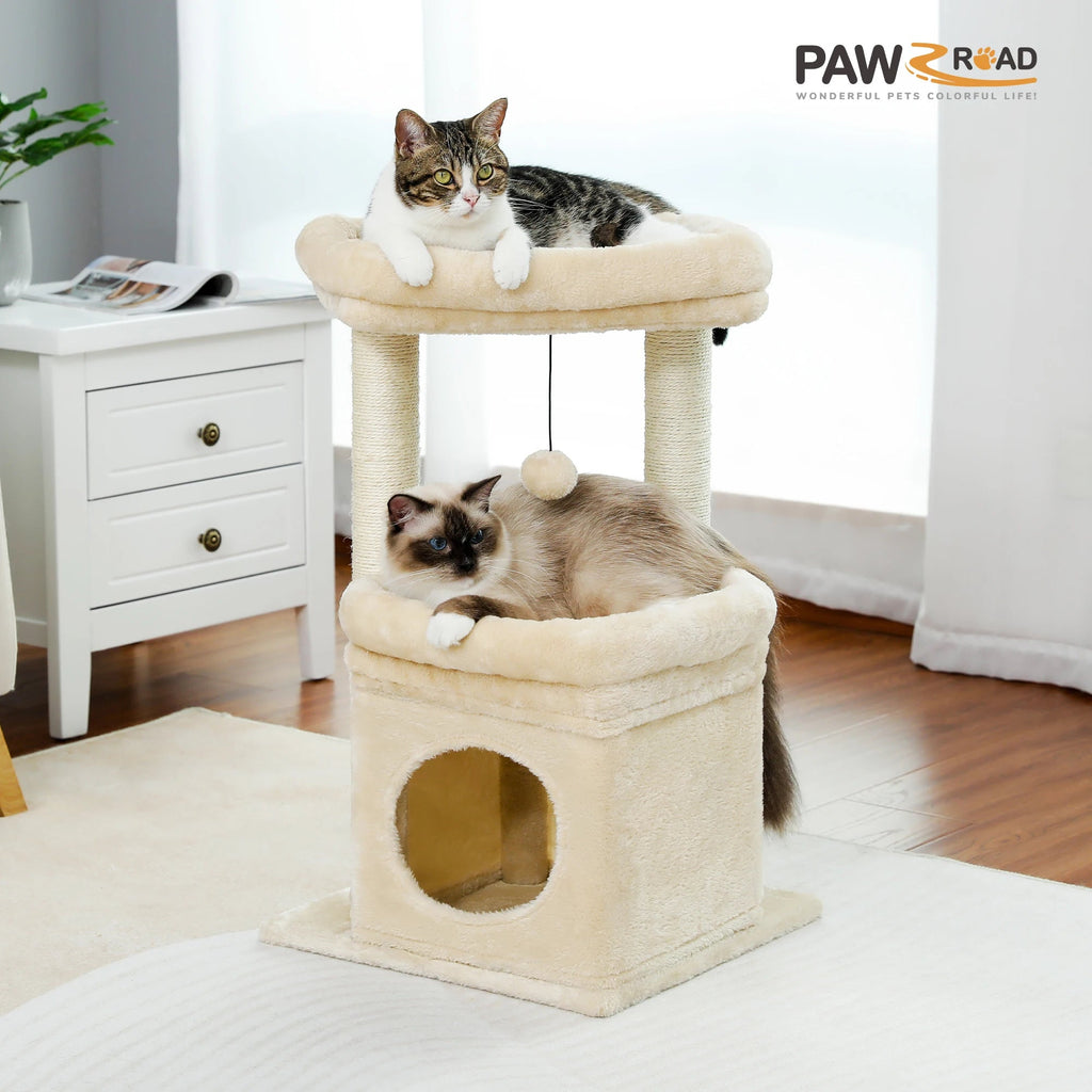 Cozy Cat Tree Tower with Condo & Sisal Scratching Posts - Petmelove