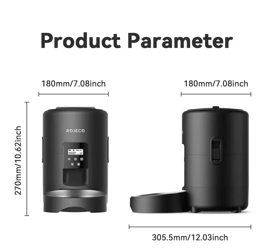 ROJECO 2L Smart Automatic Pet Feeder with Button Control - Petmelove