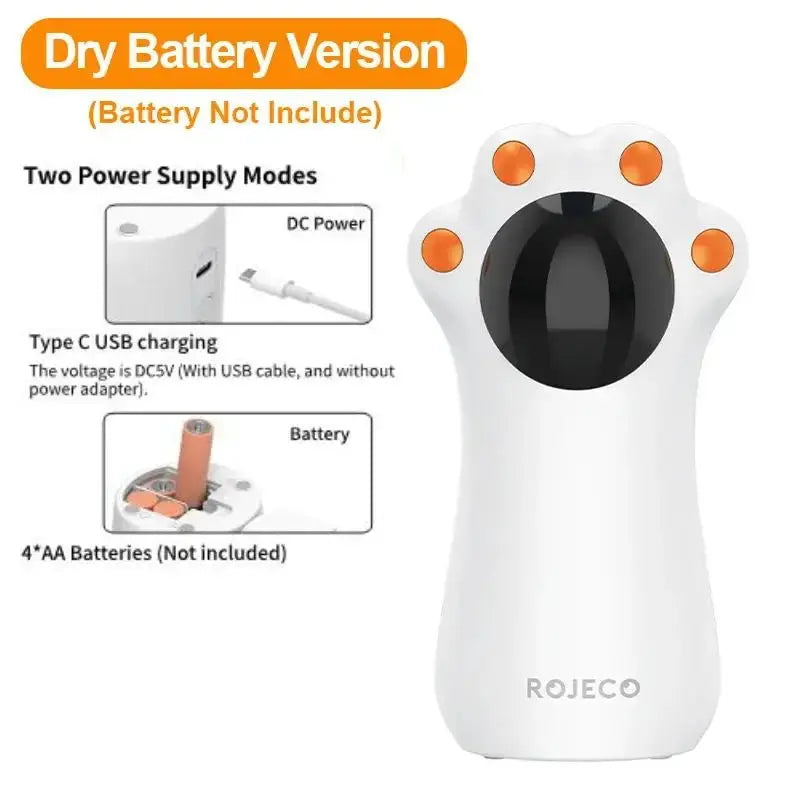 ROJECO Smart Automatic Cat Laser Toy - Interactive LED Teaser - Petmelove
