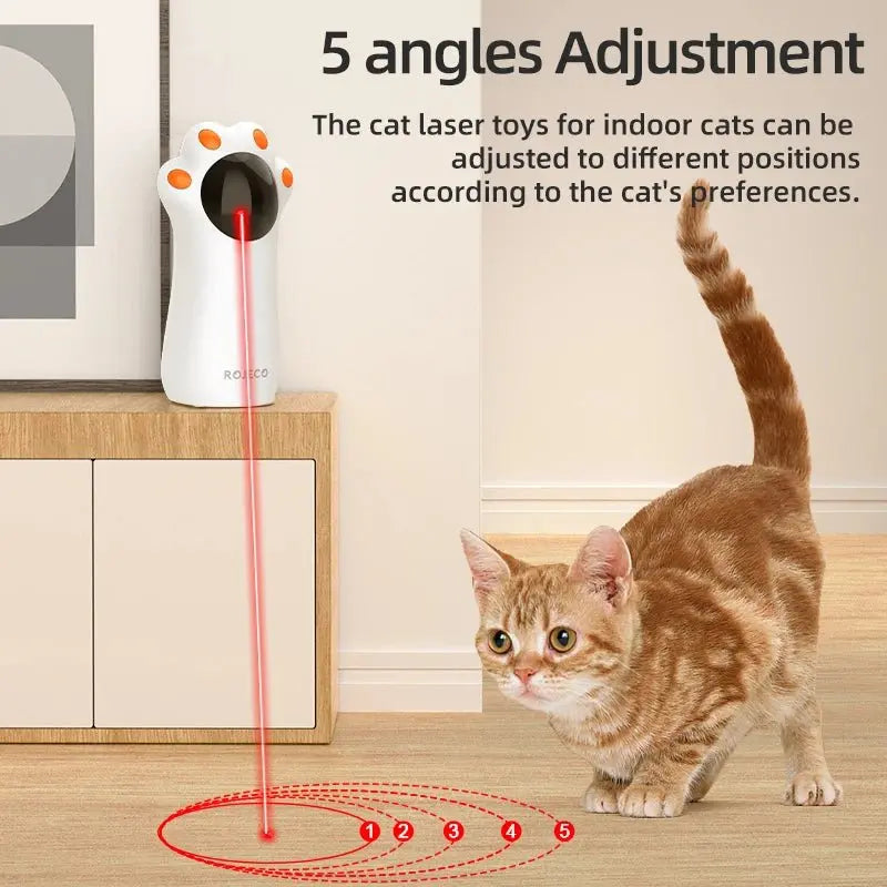 ROJECO Smart Automatic Cat Laser Toy - Interactive LED Teaser - Petmelove