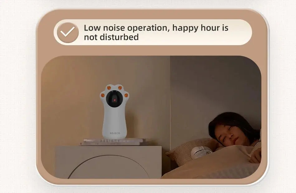 ROJECO Smart Automatic Cat Laser Toy - Interactive LED Teaser - Petmelove