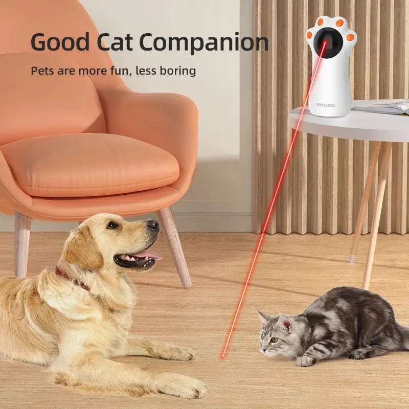 ROJECO Smart Automatic Cat Laser Toy - Interactive LED Teaser - Petmelove