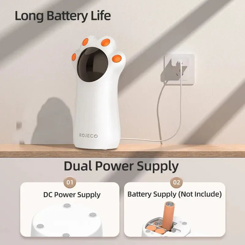ROJECO Smart Automatic Cat Laser Toy - Interactive LED Teaser - Petmelove