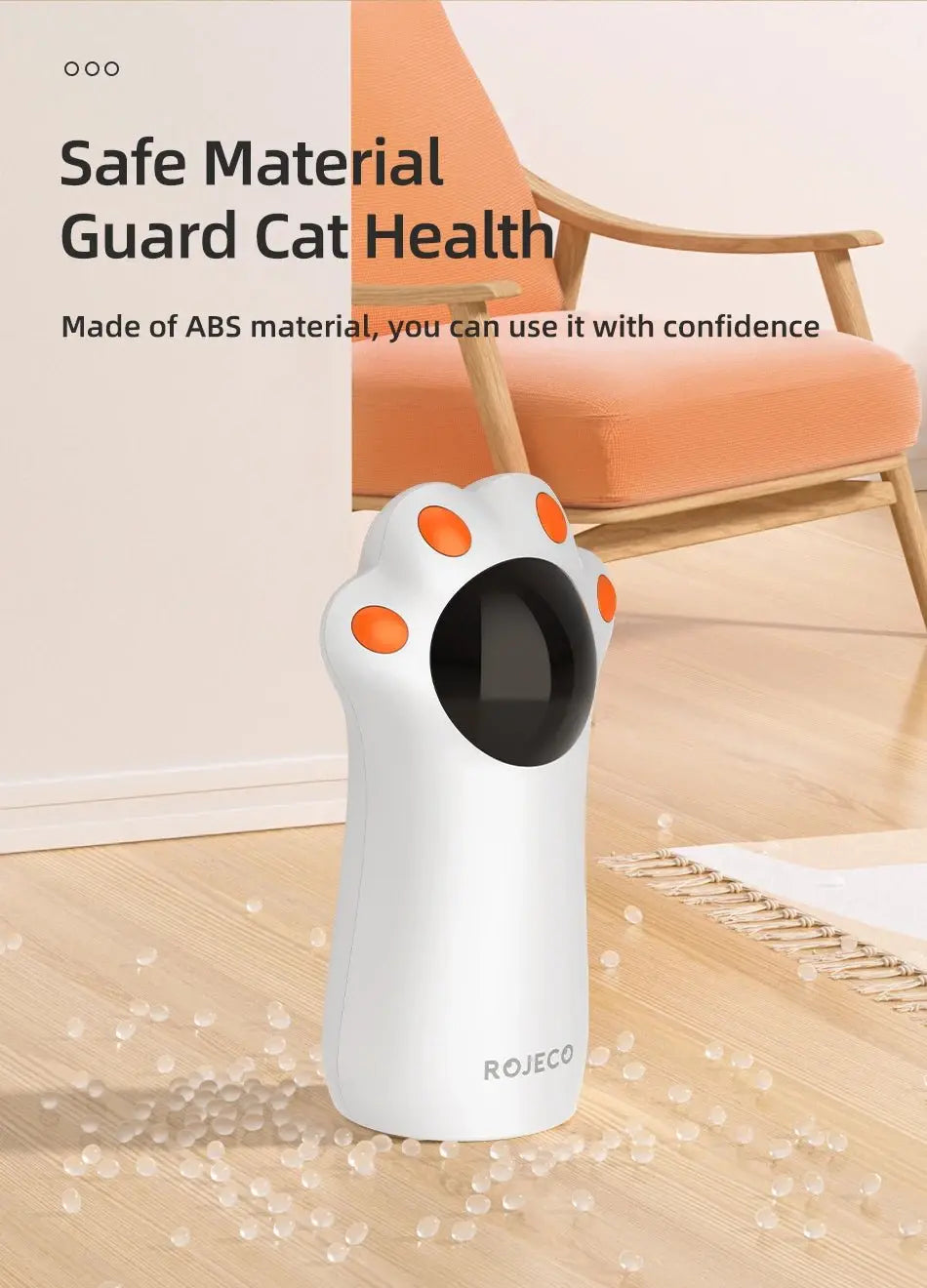 ROJECO Smart Automatic Cat Laser Toy - Interactive LED Teaser - Petmelove