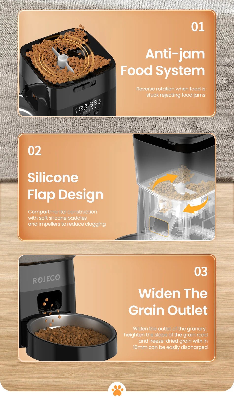 Smart Automatic Pet Feeder with Button Control - 2L Capacity - Petmelove