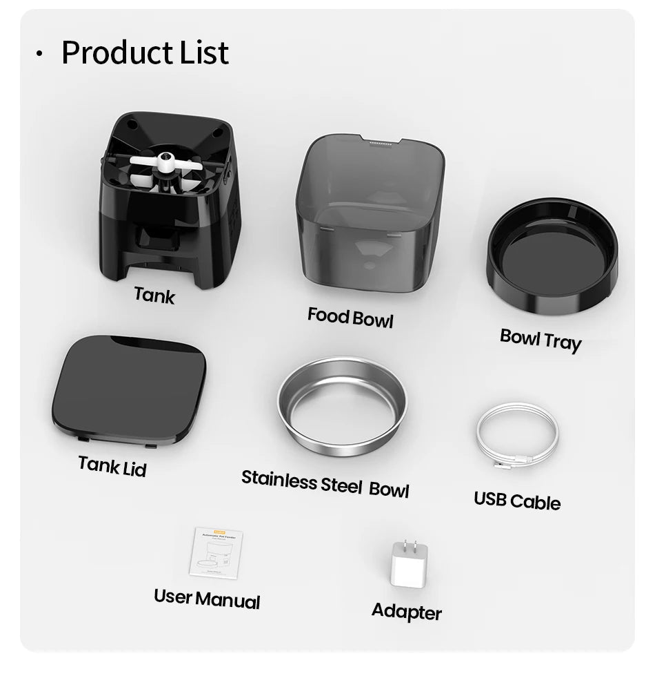 Smart Automatic Pet Feeder with Button Control - 2L Capacity - Petmelove