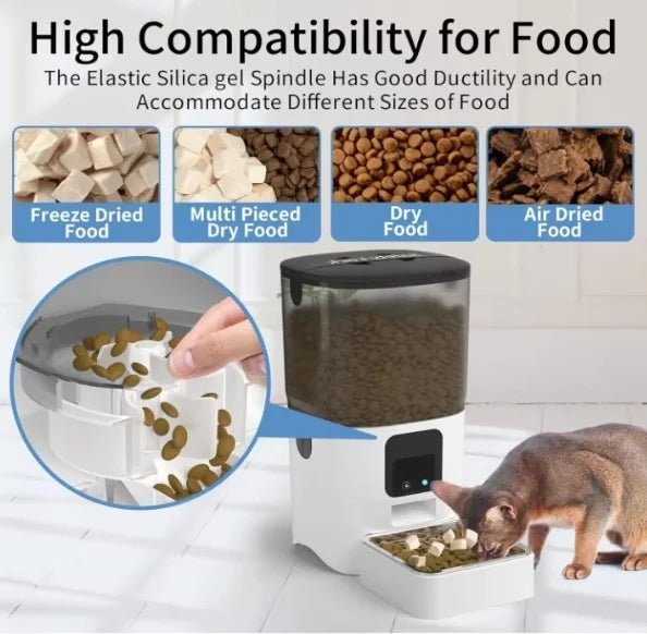 Smart WiFi Automatic Cat Feeder with APP Control - Easy Clean Pet Feeder - Petmelove