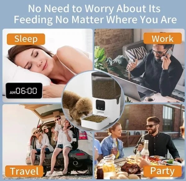 Smart WiFi Automatic Cat Feeder with APP Control - Easy Clean Pet Feeder - Petmelove